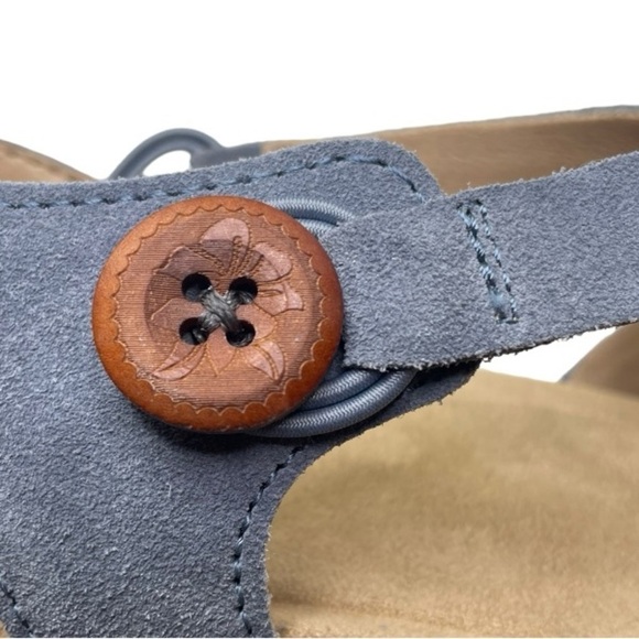 Earth Women’s Belita Blue Suede Slingback Sandals - Picture 5 of 10